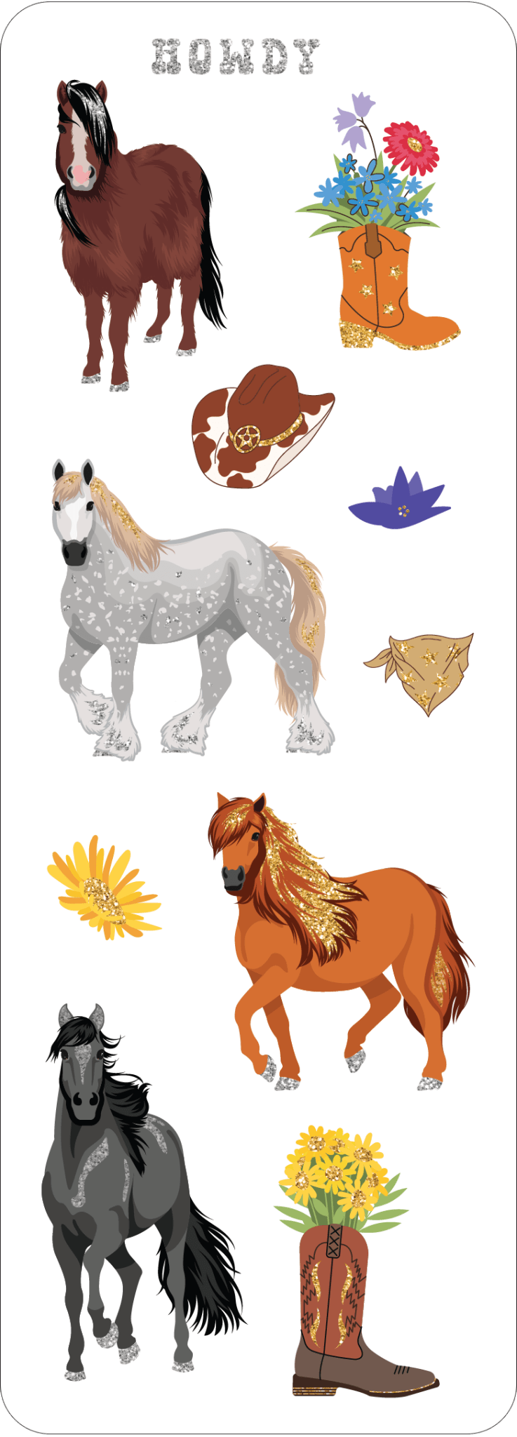 Horses Sticker Set - Market 12