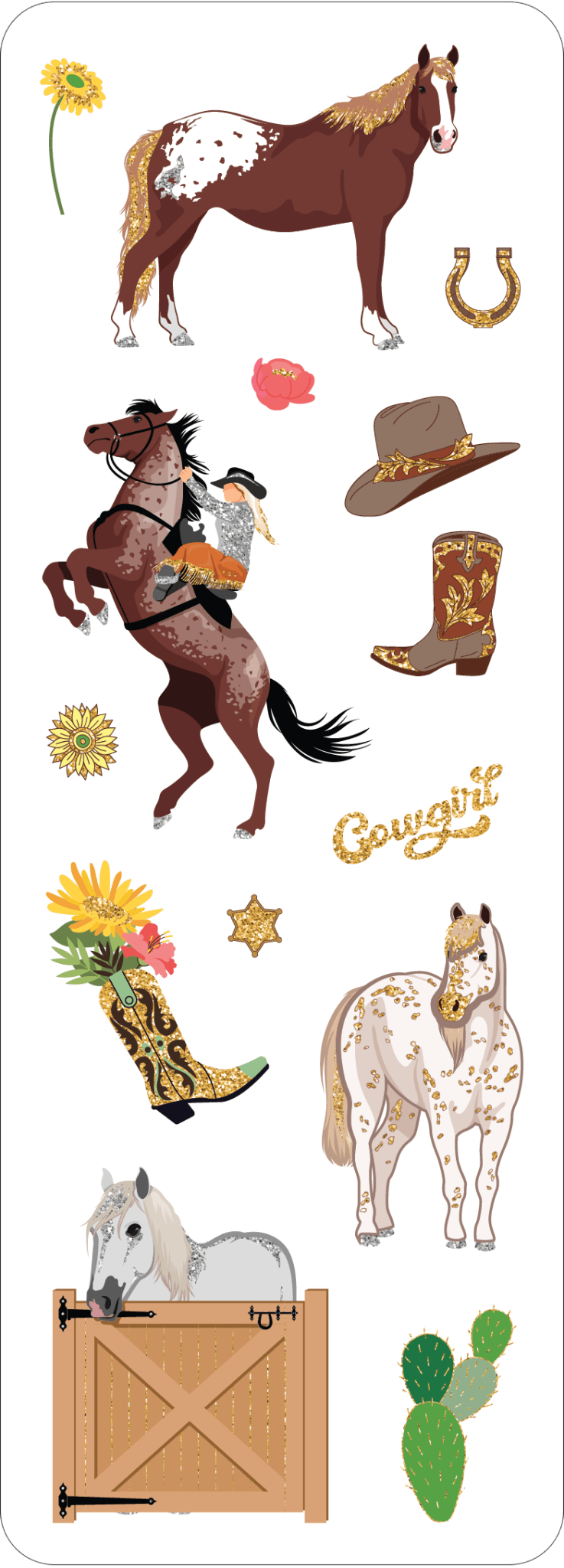 Horses Sticker Set - Market 12