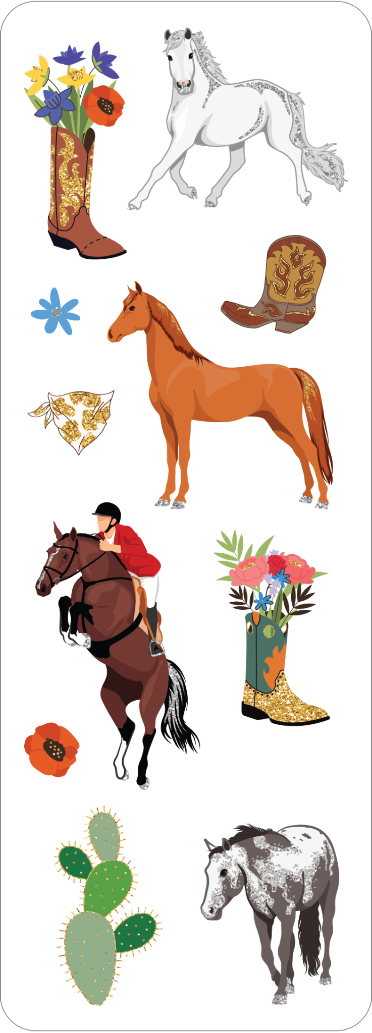 Horses Sticker Set - Market 12