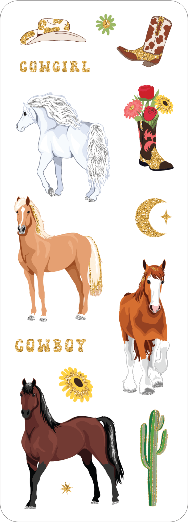 Horses Sticker Set - Market 12