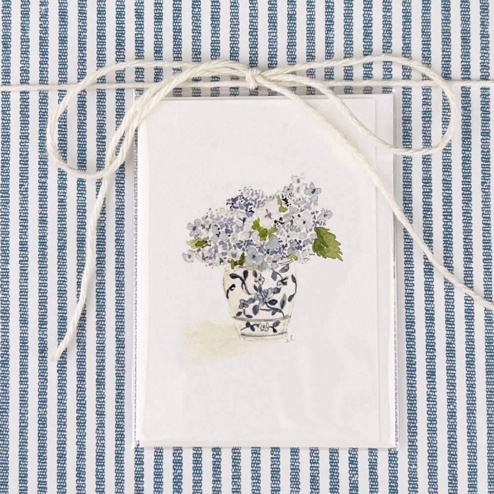 Hydrangea bouquet mini notecard - Market 12