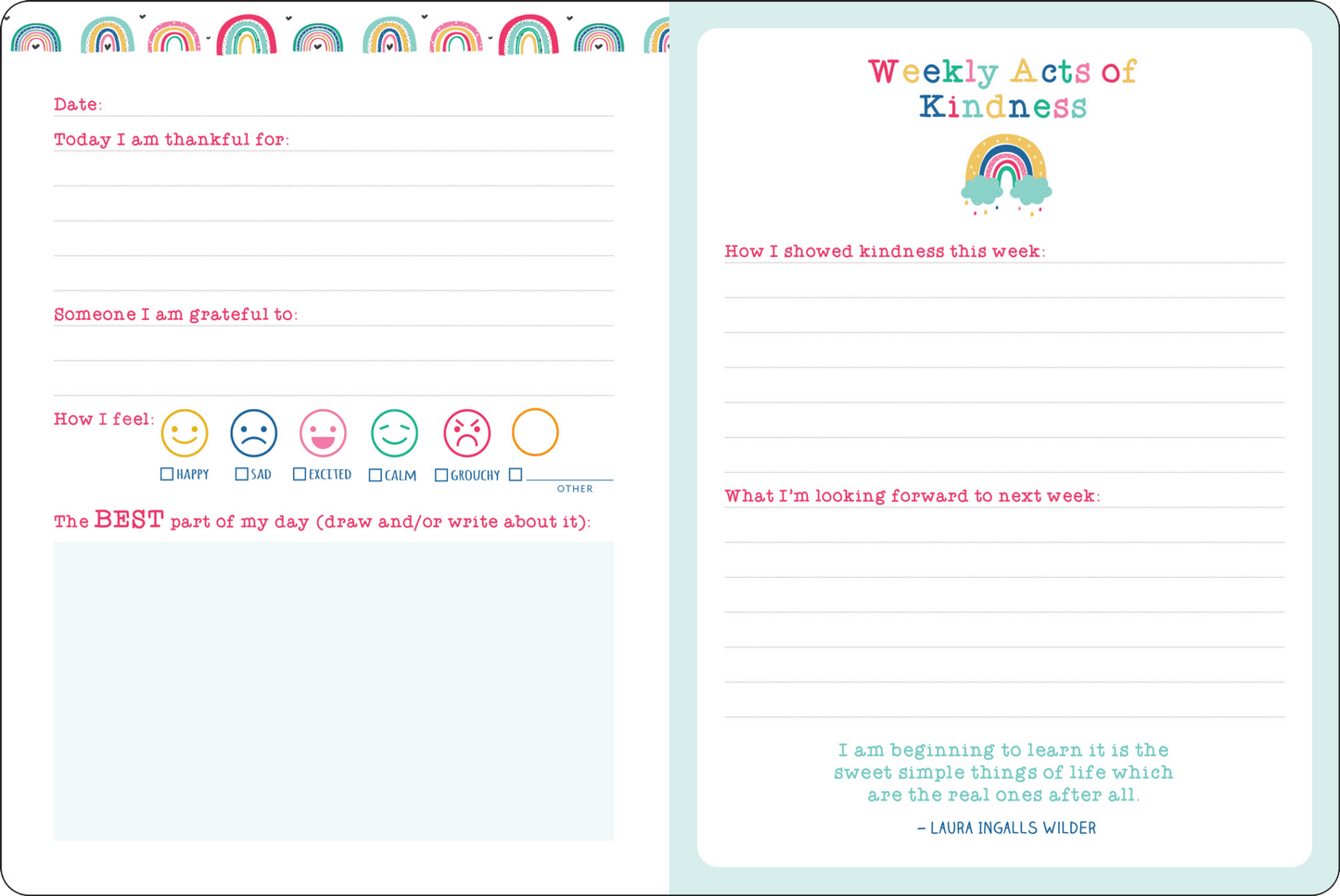 Kids’ Daily Gratitude Journal - Market 12