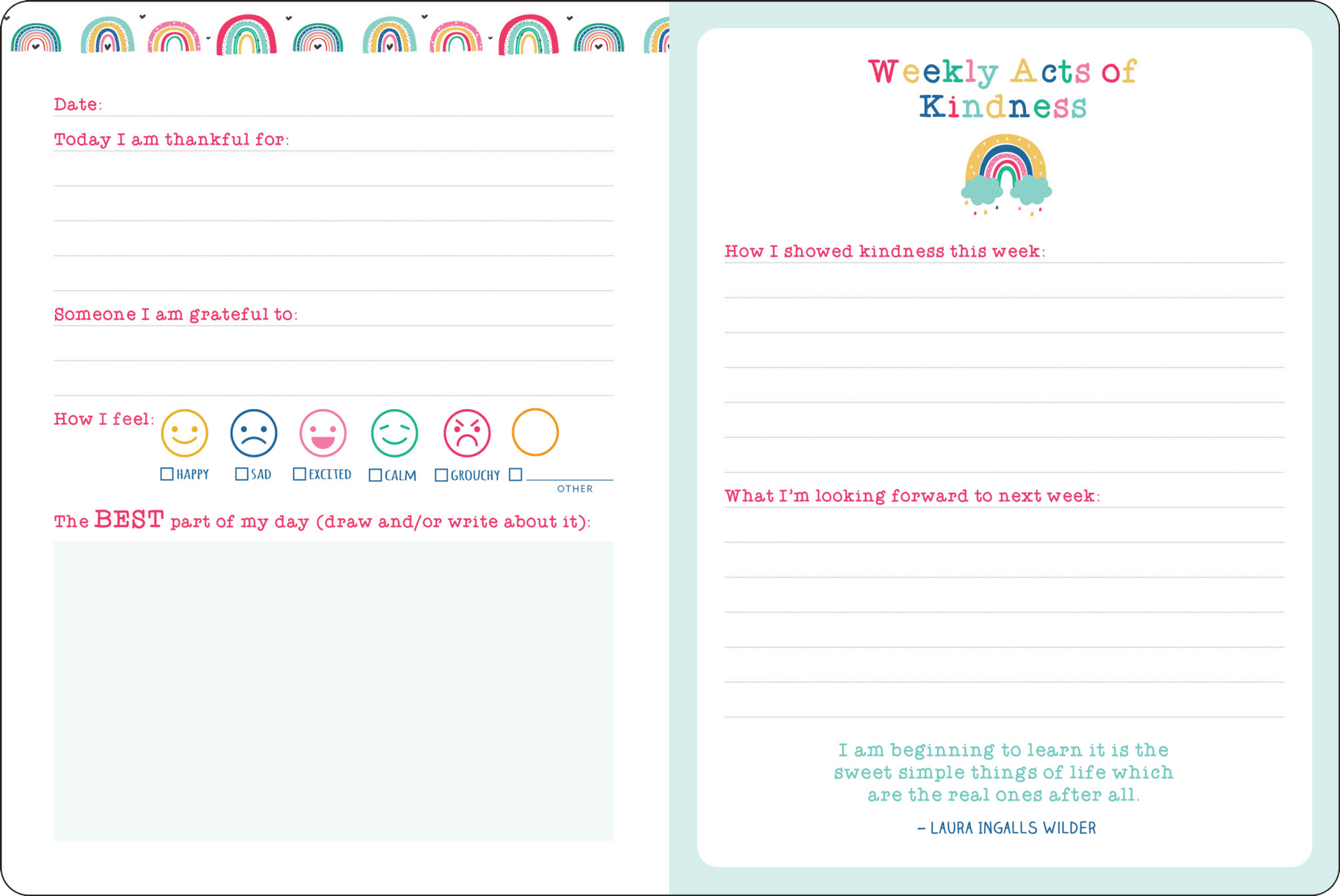 Kids’ Daily Gratitude Journal - Market 12