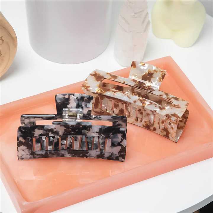 Kitsch Eco - Friendly Jumbo Open Shape Claw Clip - Black - Market 12