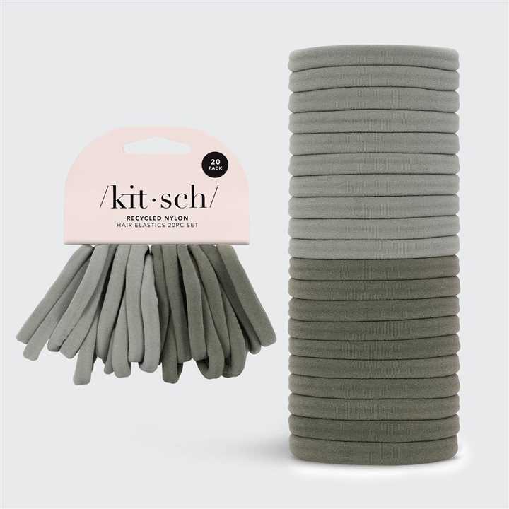 Kitsch Eco - Friendly Nylon Elastics 20pc - Eucalyptus - Market 12