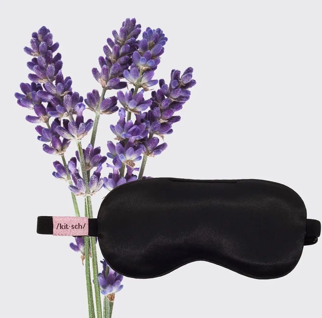 Kitsch Lavender Weighted Satin Eye Mask - Market 12