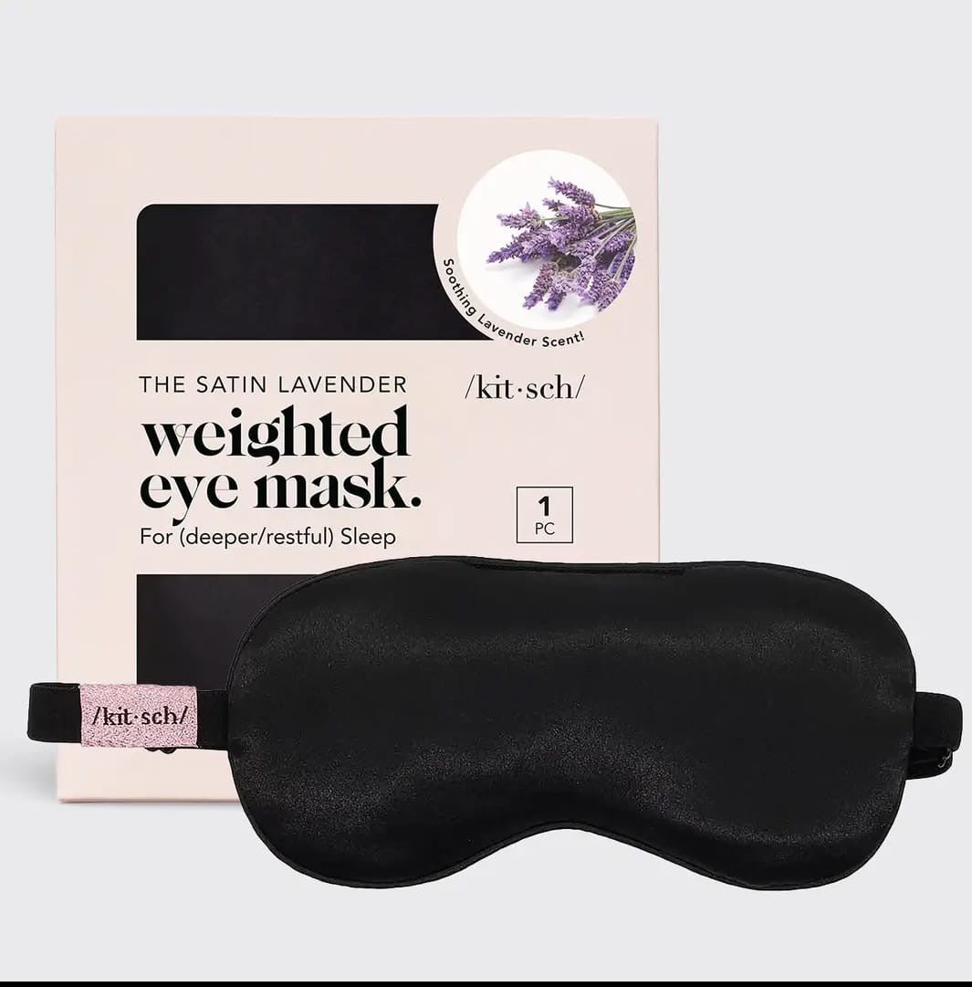 Kitsch Lavender Weighted Satin Eye Mask - Market 12