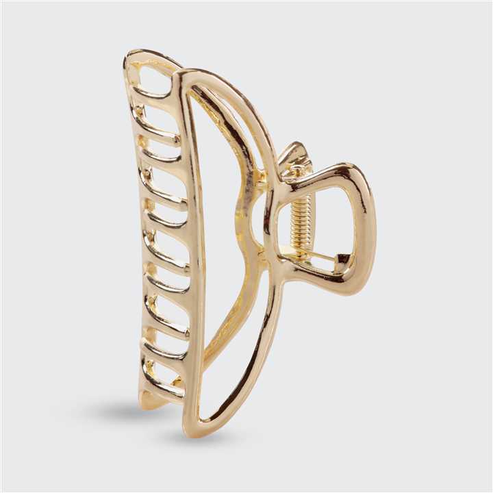 Kitsch Open Shape Claw Clip - Gold - Market 12