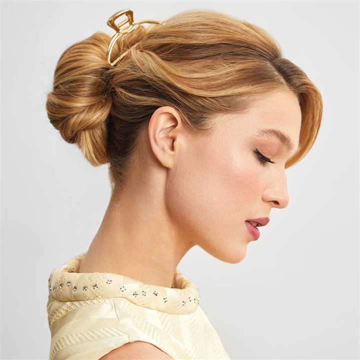 Kitsch Open Shape Claw Clip - Gold - Market 12