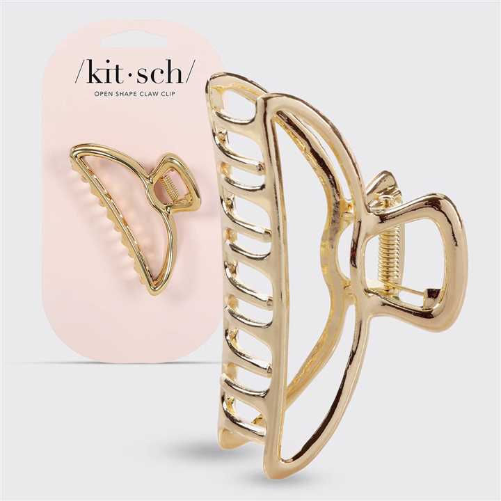 Kitsch Open Shape Claw Clip - Gold - Market 12