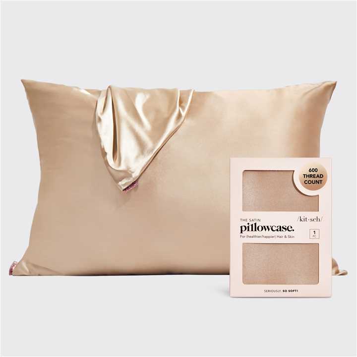Kitsch Satin Pillowcase - Champagne - Market 12