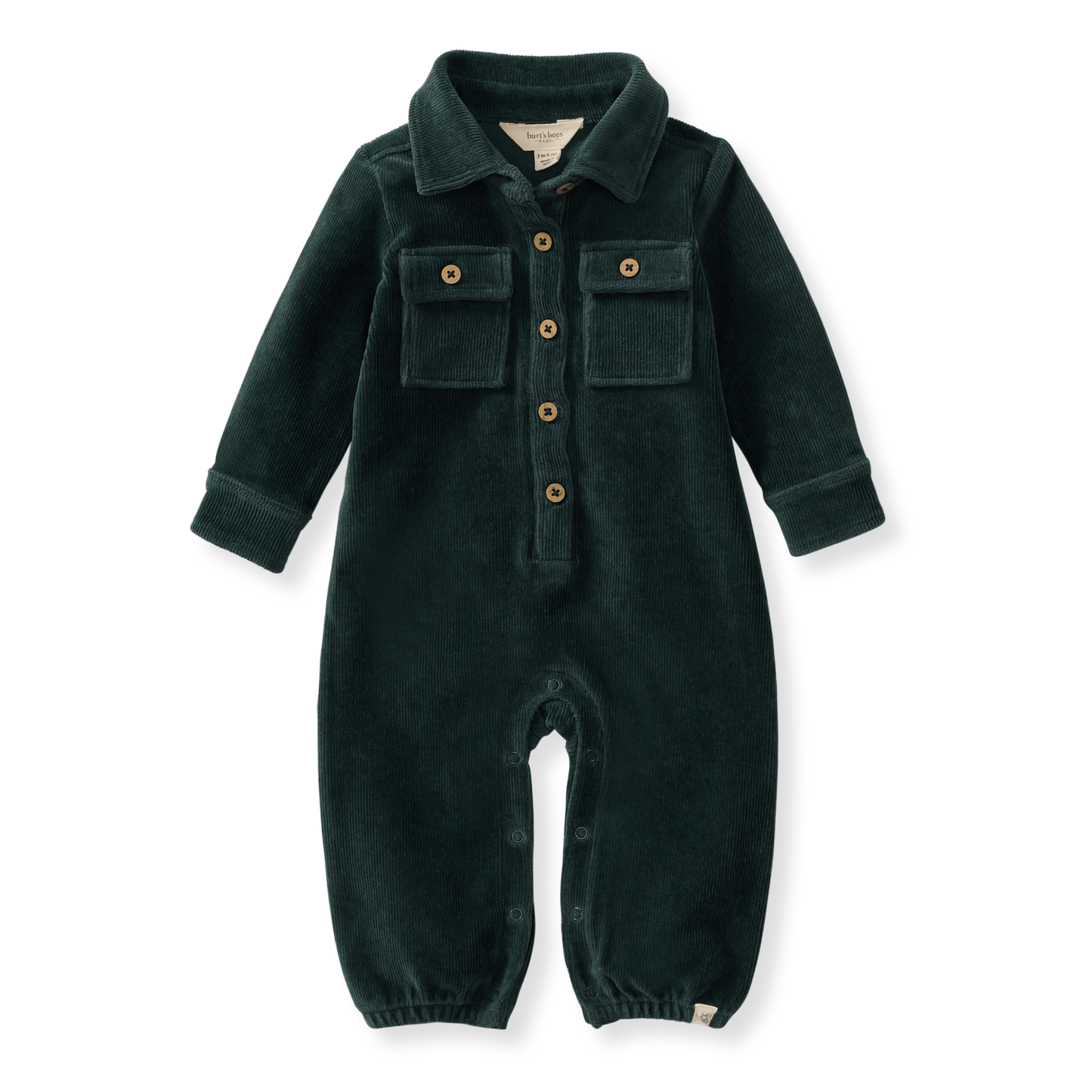Knit Corduroy Baby Boy Jumpsuit: Zucchini - Market 12