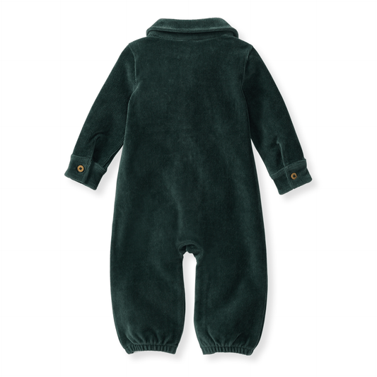 Knit Corduroy Baby Boy Jumpsuit: Zucchini - Market 12