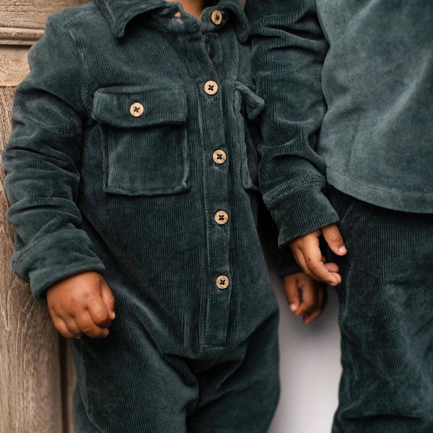 Knit Corduroy Baby Boy Jumpsuit: Zucchini - Market 12
