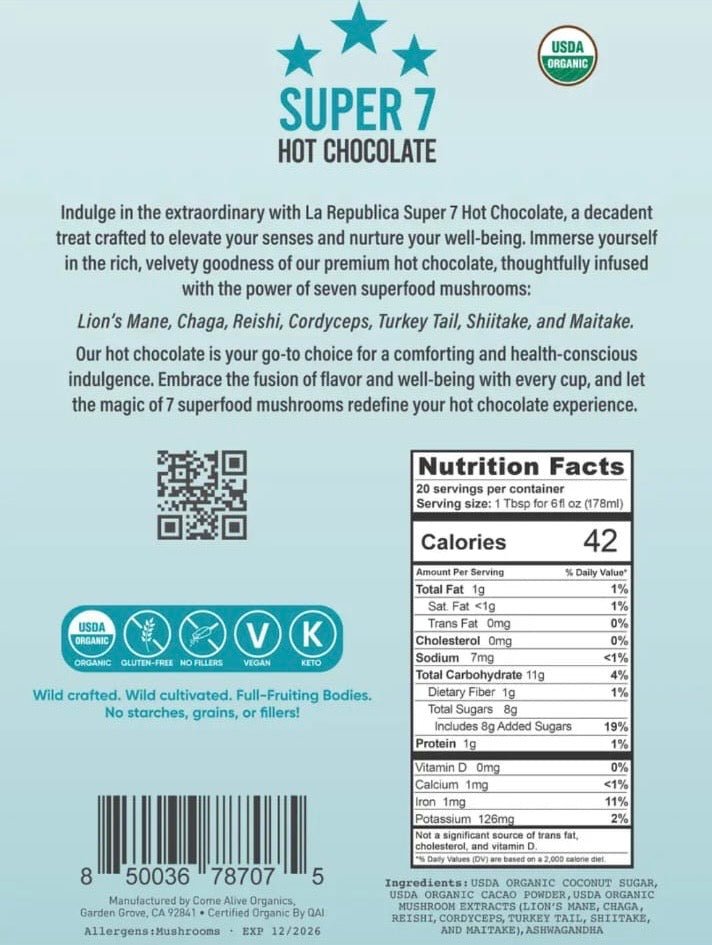 LA REPUBLICA Hot Chocolate Super 7 8oz bag - Market 12