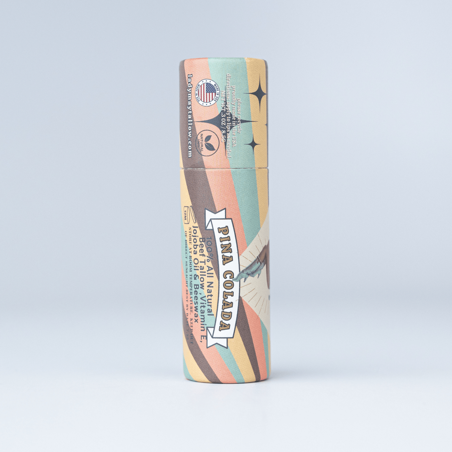 Lady May Tallow Lip Balm – Natural, Hydrating, Grasshopper (Mint)