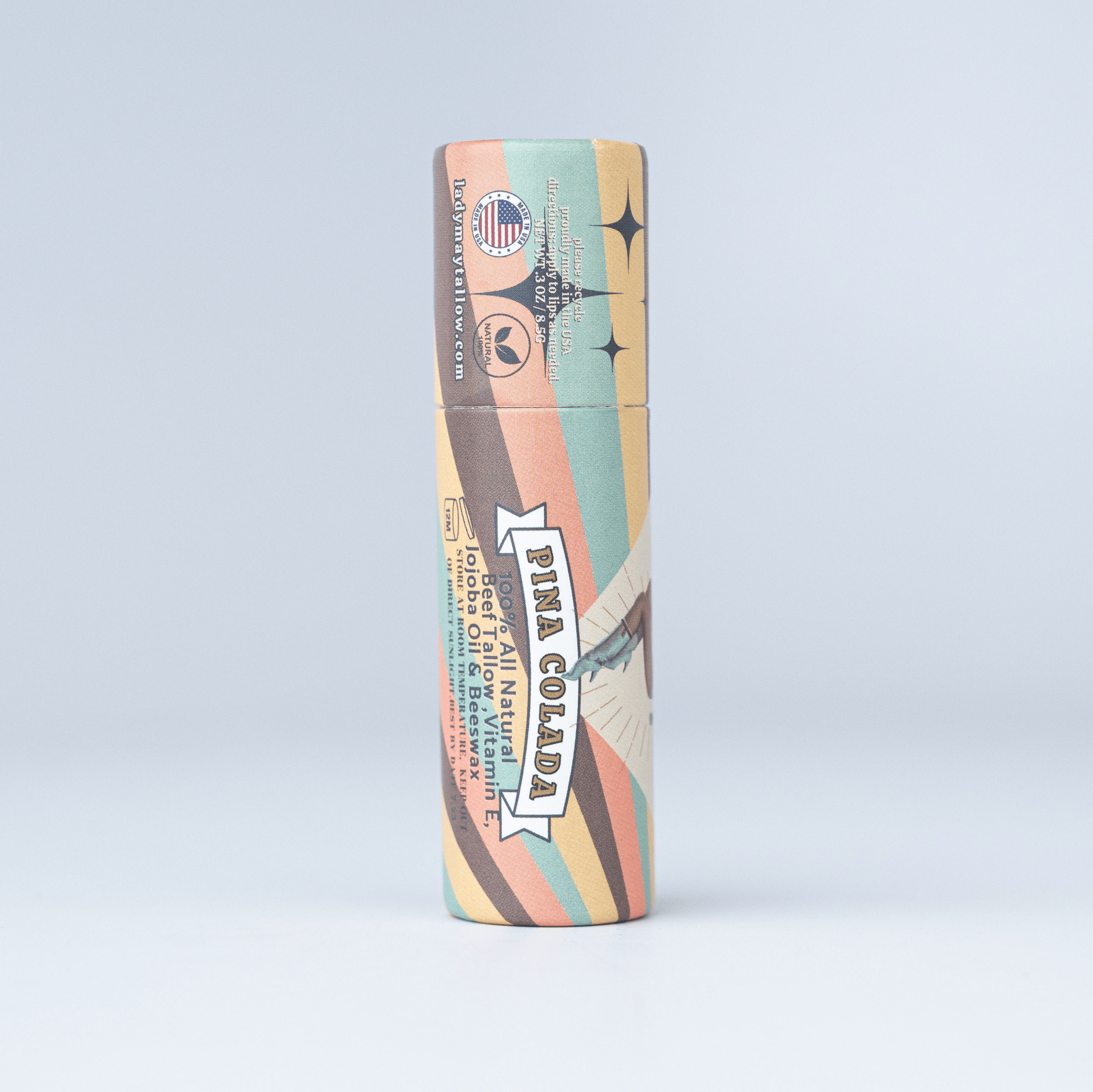 Lady May Tallow Lip Balm – Natural, Hydrating, Grasshopper (Mint)