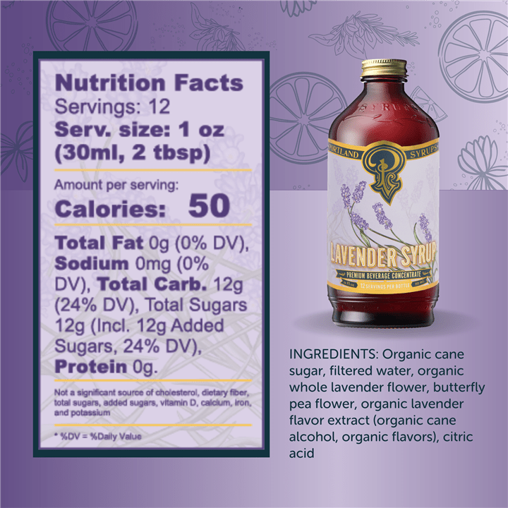 Lavender Syrup 12oz Beverage Mixer - Market 12