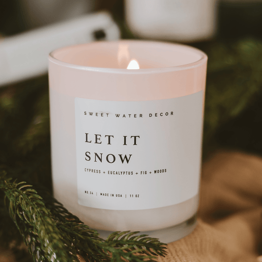 Let It Snow 11 oz Soy Candle - Christmas Decor & Gifts - Market 12