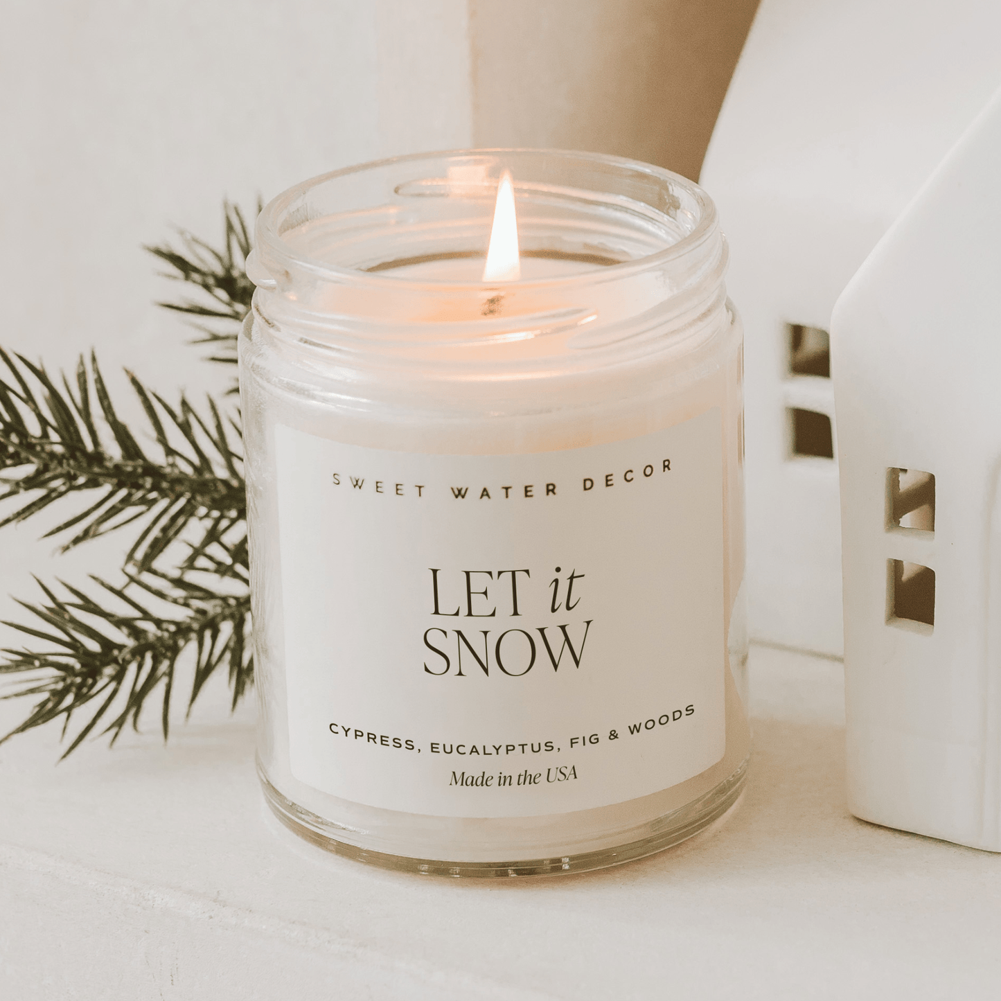 Let It Snow 9 oz Soy Candle - Christmas Decor & Gifts - Market 12