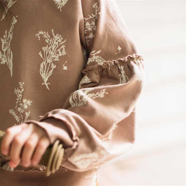 Little Wild Flower Sweatshirt Set: Ginger Loaf - Market 12