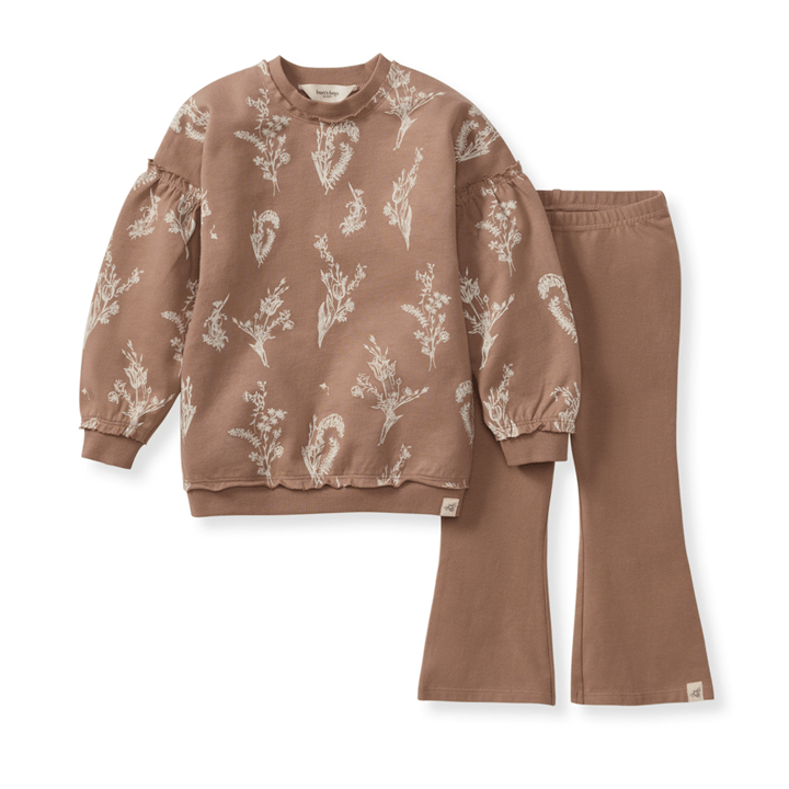Little Wild Flower Sweatshirt Set: Ginger Loaf - Market 12