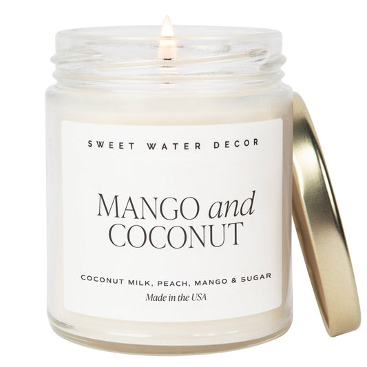 Mango and Coconut 9 oz Soy Candle - Home Decor & Gifts - Market 12