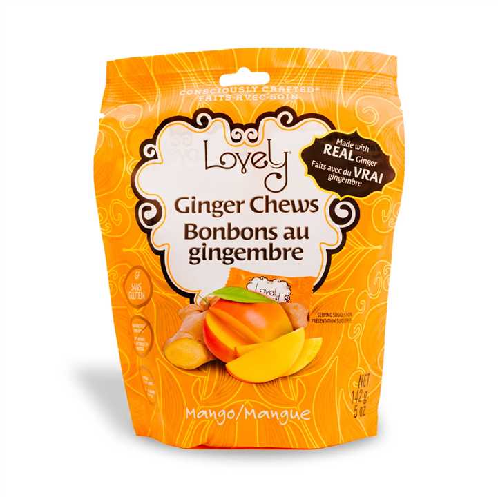 Mango Ginger Chews Candy - GF, Vegan - Market 12