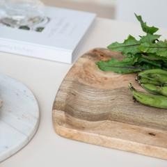 Mango Wood Cheese/Cutting Board w/ Catch All - Market 12