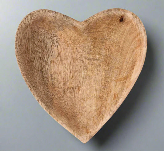 Mango Wood Heart Bowl - Market 12