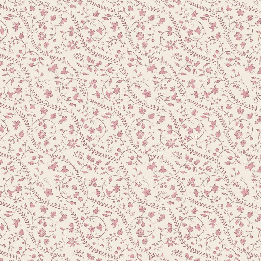 Mauve Heirloom Vine Muslin Blanket - Market 12