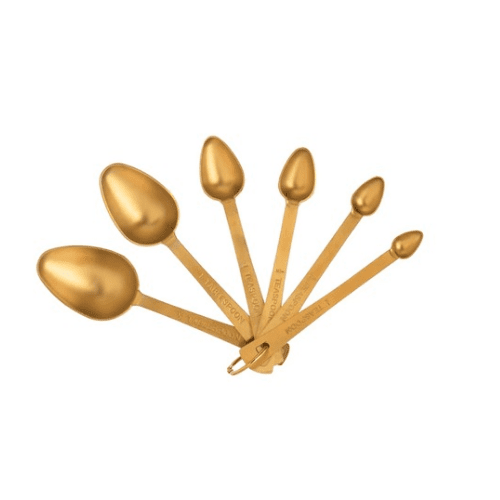 Measuring Spoons W/Golden Finish - Market 12