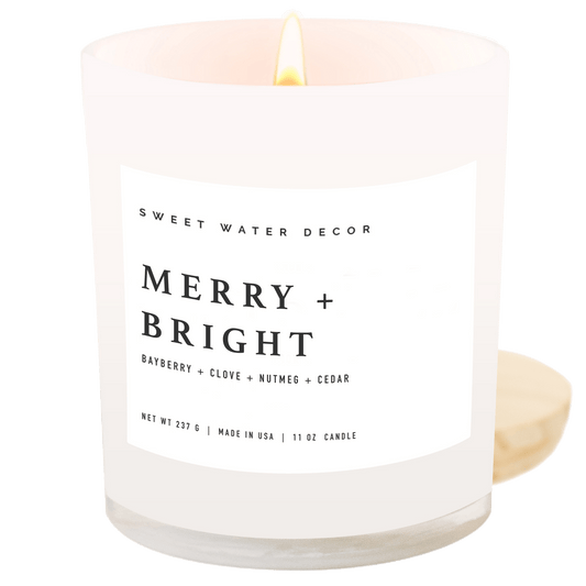 Merry and Bright 11 oz Soy Candle - Christmas Home & Gifts - Market 12