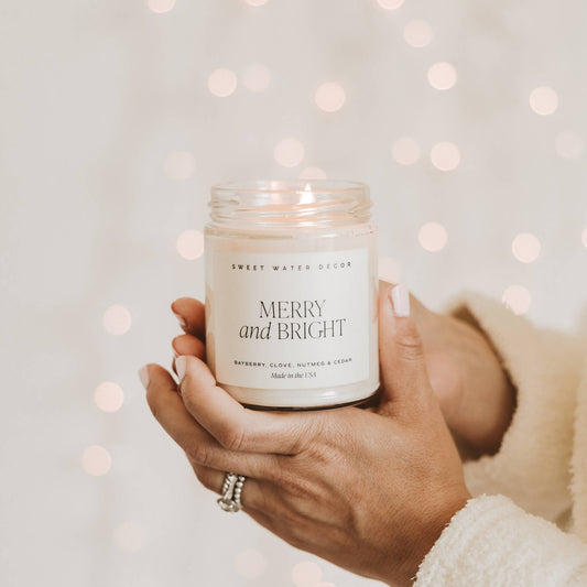Merry and Bright 9 oz Soy Candle - Home Decor & Gifts - Market 12