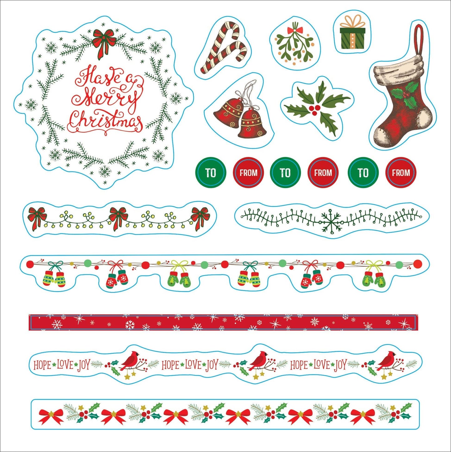 Merry & Bright Christmas! A Festive Sticker Book - Market 12