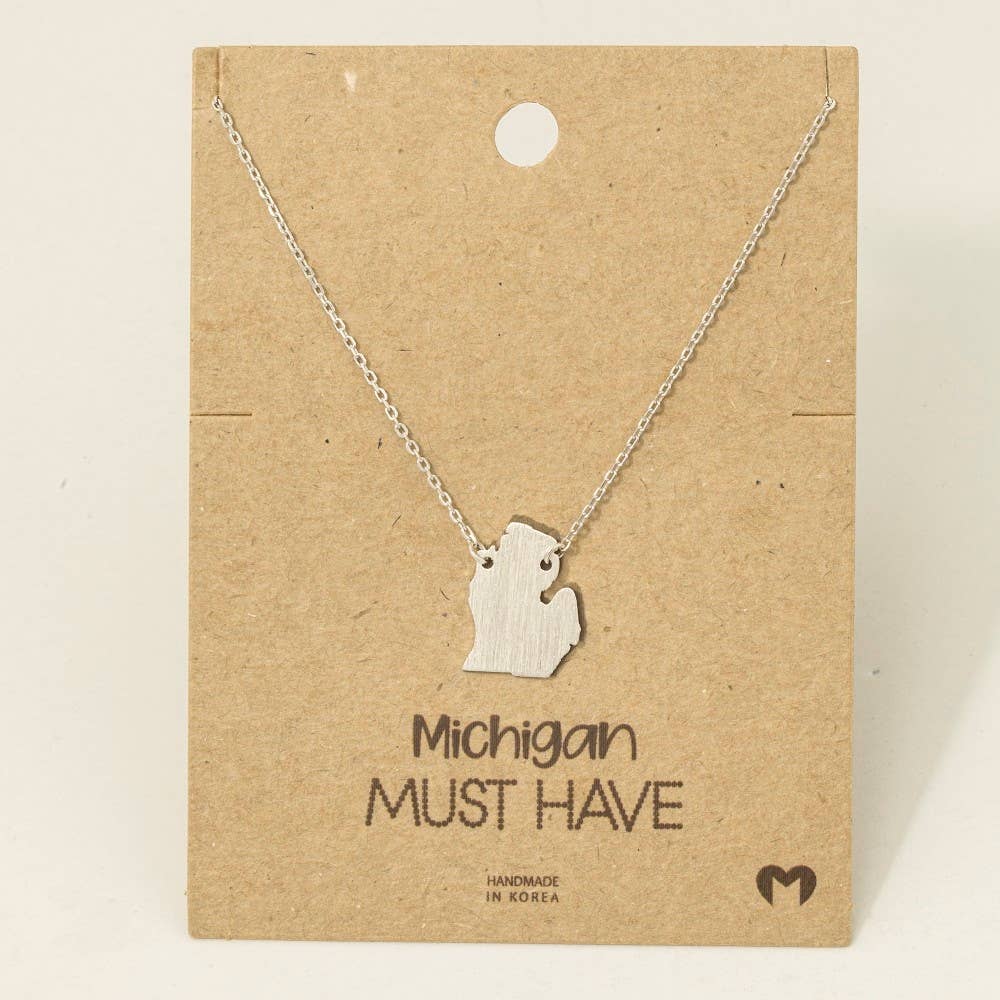 Michigan State Pendant Necklace: S - Market 12