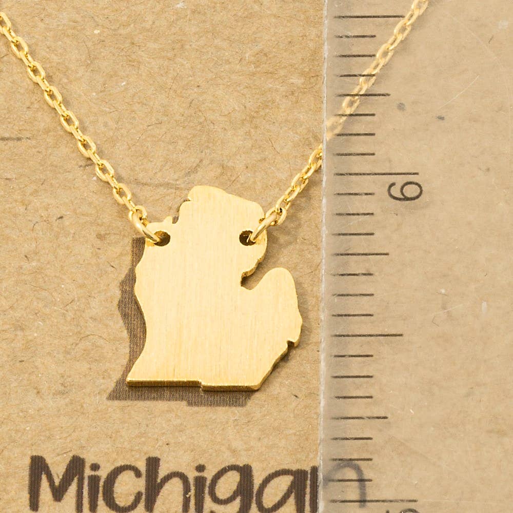 Michigan State Pendant Necklace: S - Market 12