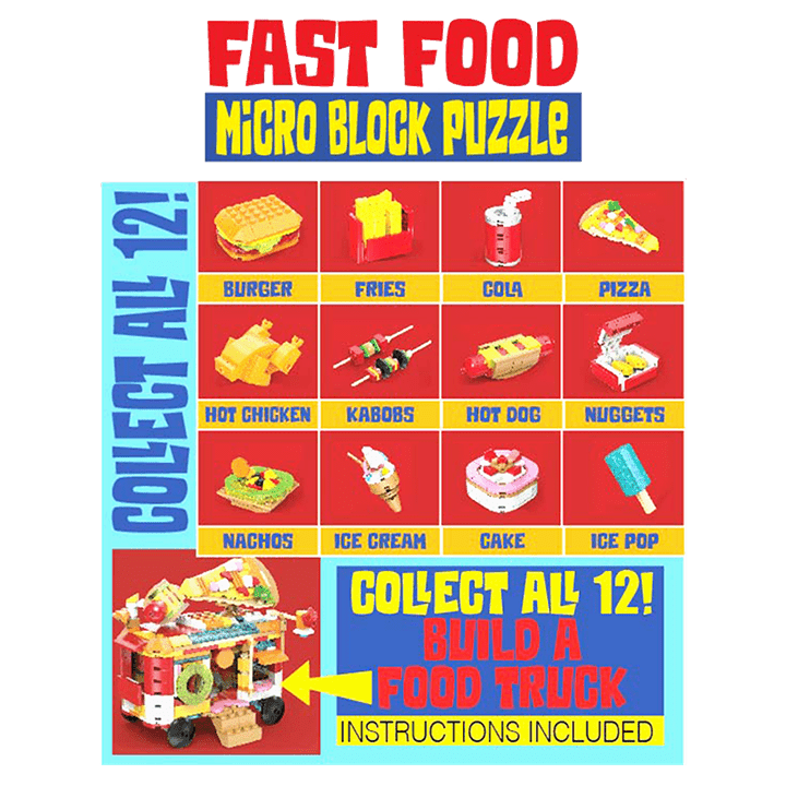 Micro Block Fast Food Set (random pick) - Market 12