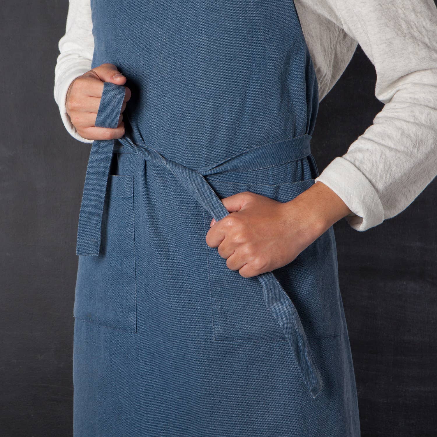 Midnight Blue Stonewash Apron - Market 12