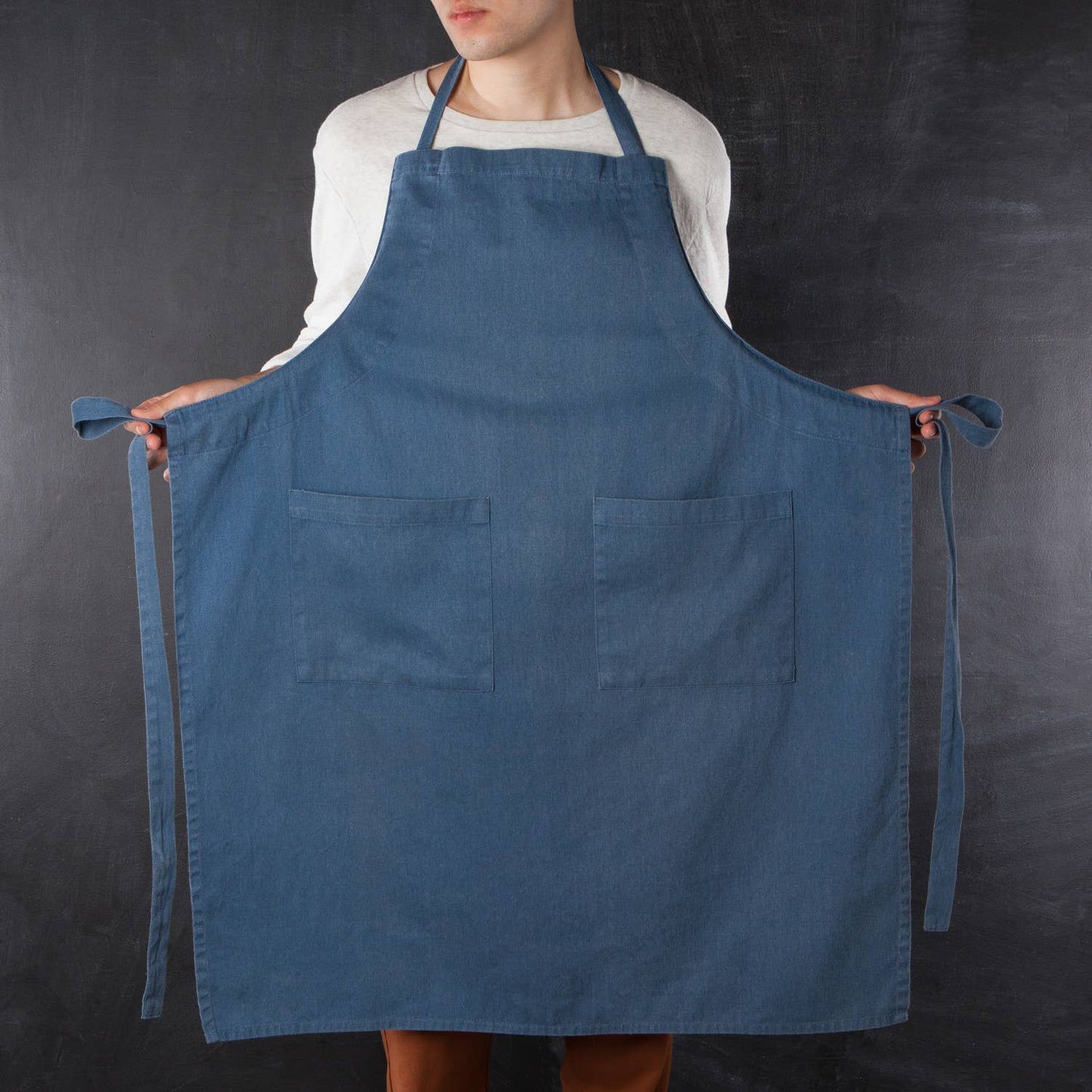 Midnight Blue Stonewash Apron - Market 12
