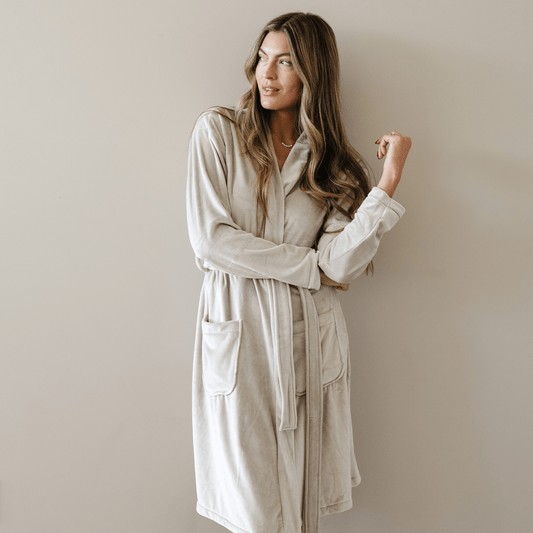 MINKY STRETCH LUXE ROBES: Sandshell, Large - Market 12