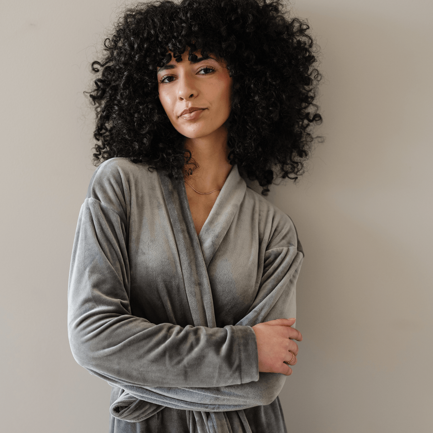 MINKY STRETCH LUXE ROBES: Sandshell, Large - Market 12