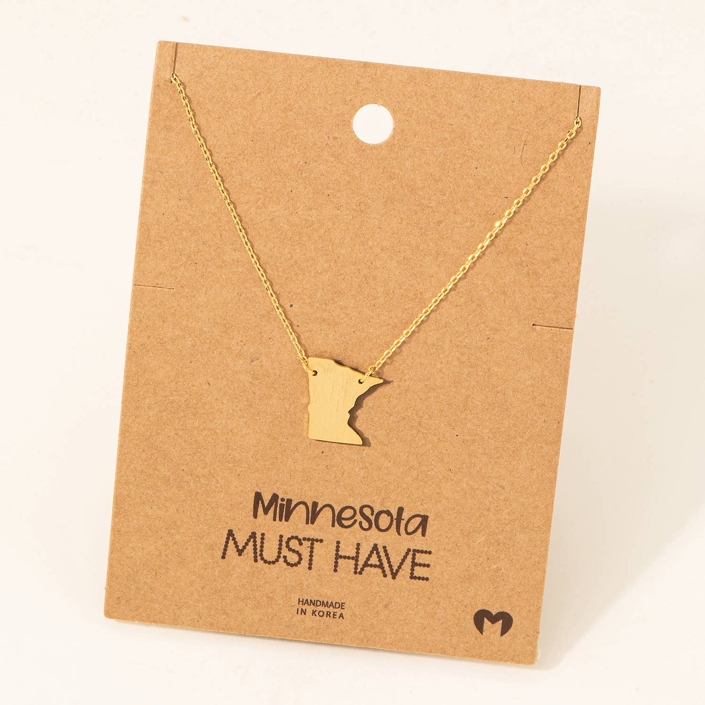 Minnesota State Pendant Necklace: G - Market 12