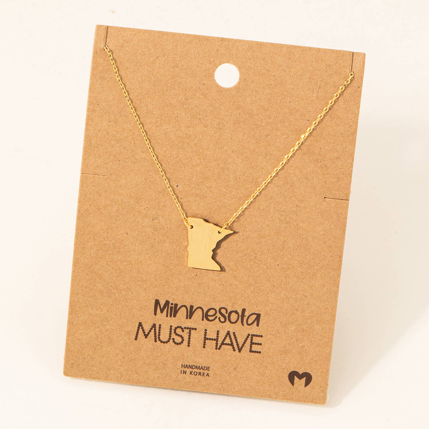 Minnesota State Pendant Necklace: G - Market 12