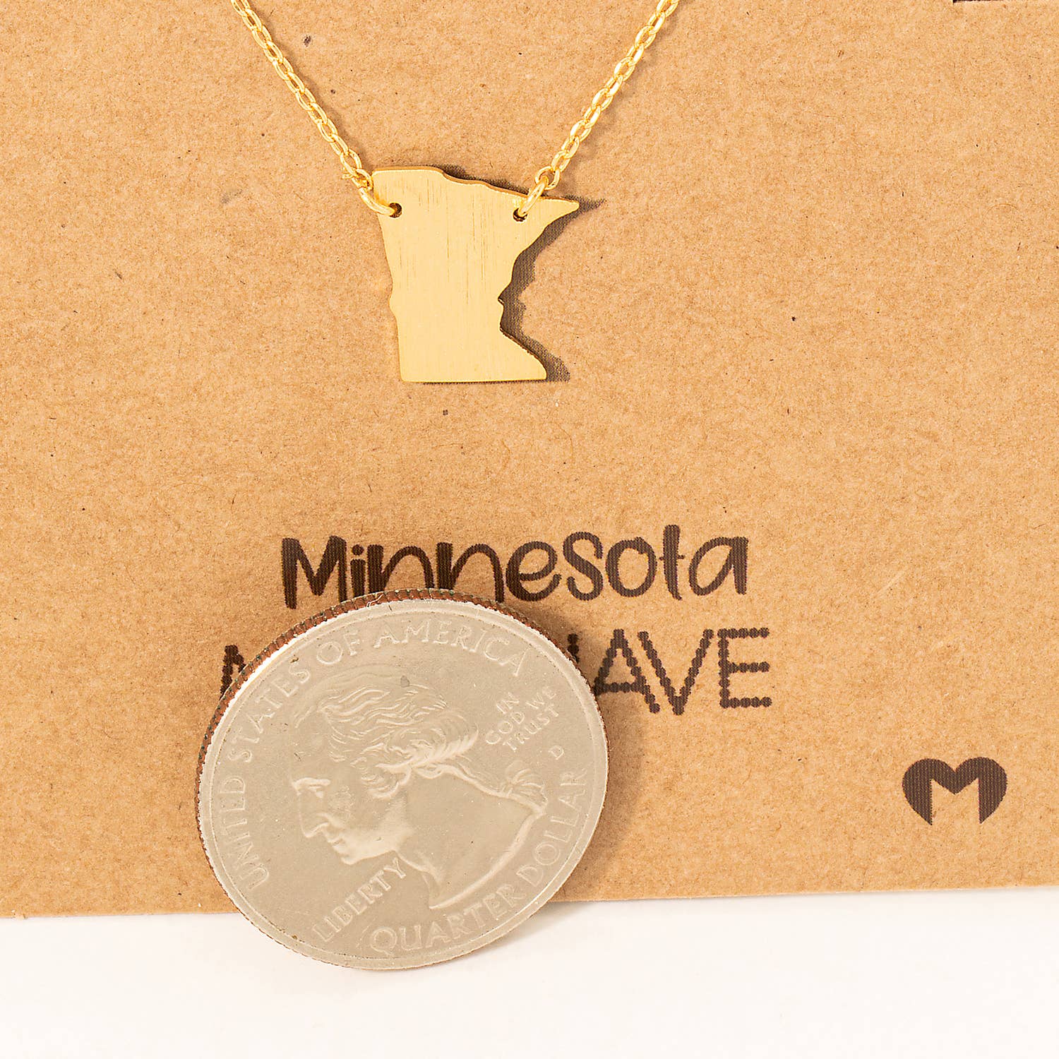 Minnesota State Pendant Necklace: G - Market 12