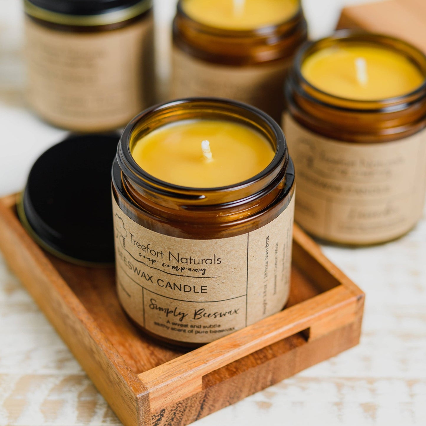 Natural Beeswax Candle - Market 12