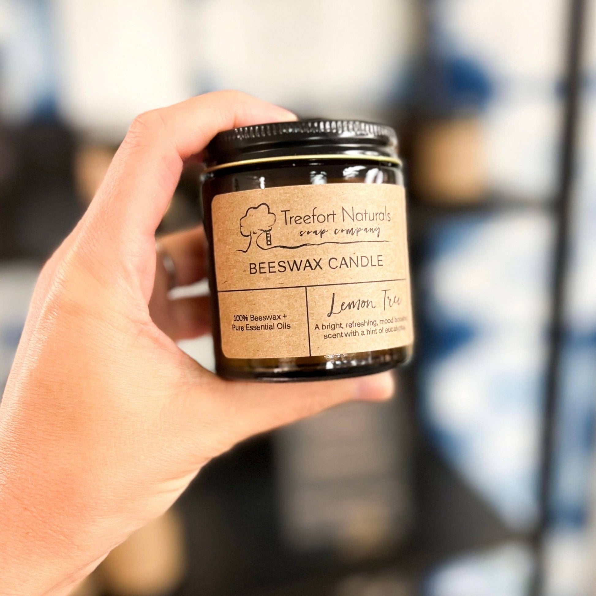 Natural Beeswax Candle - Market 12