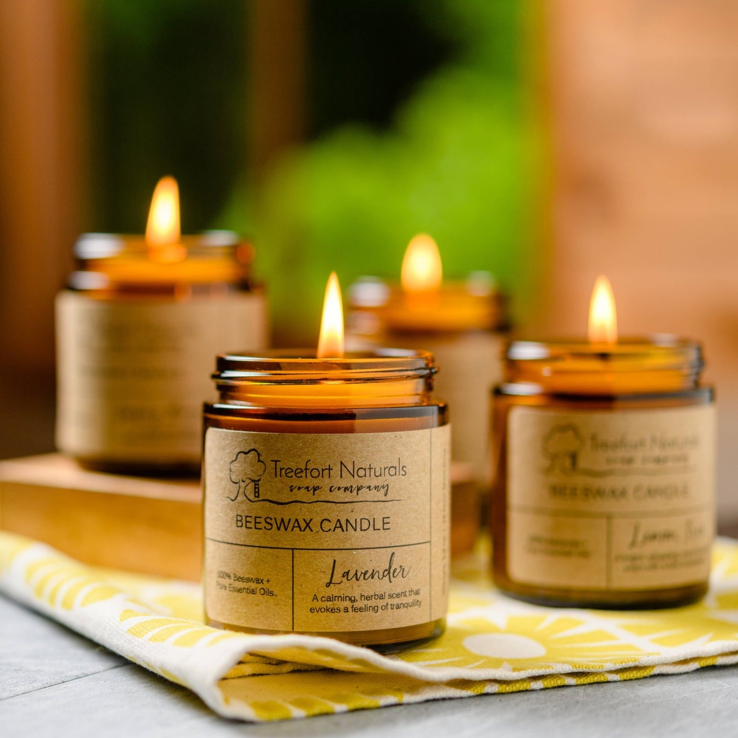 Natural Beeswax Candle - Market 12