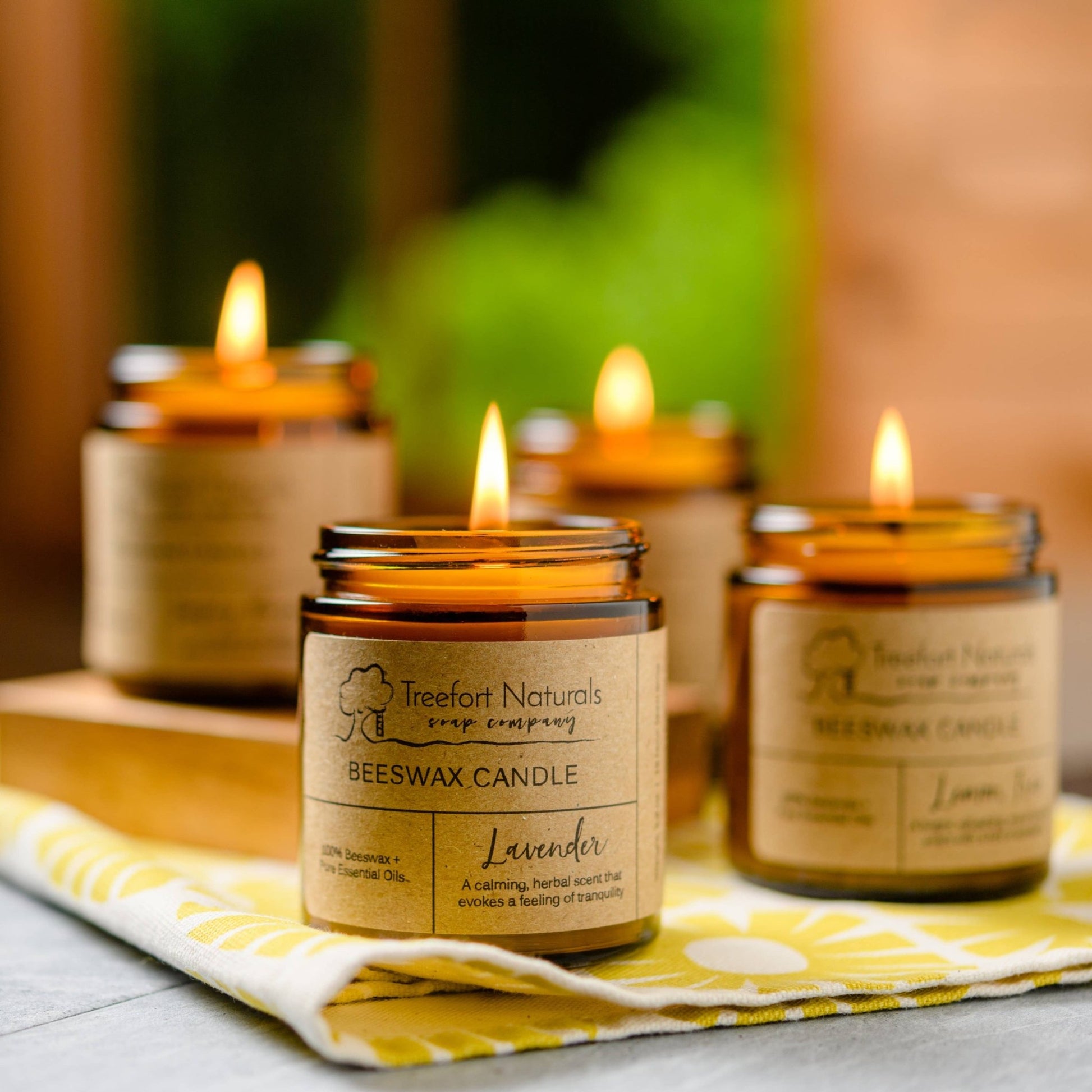 Natural Beeswax Candle - Market 12