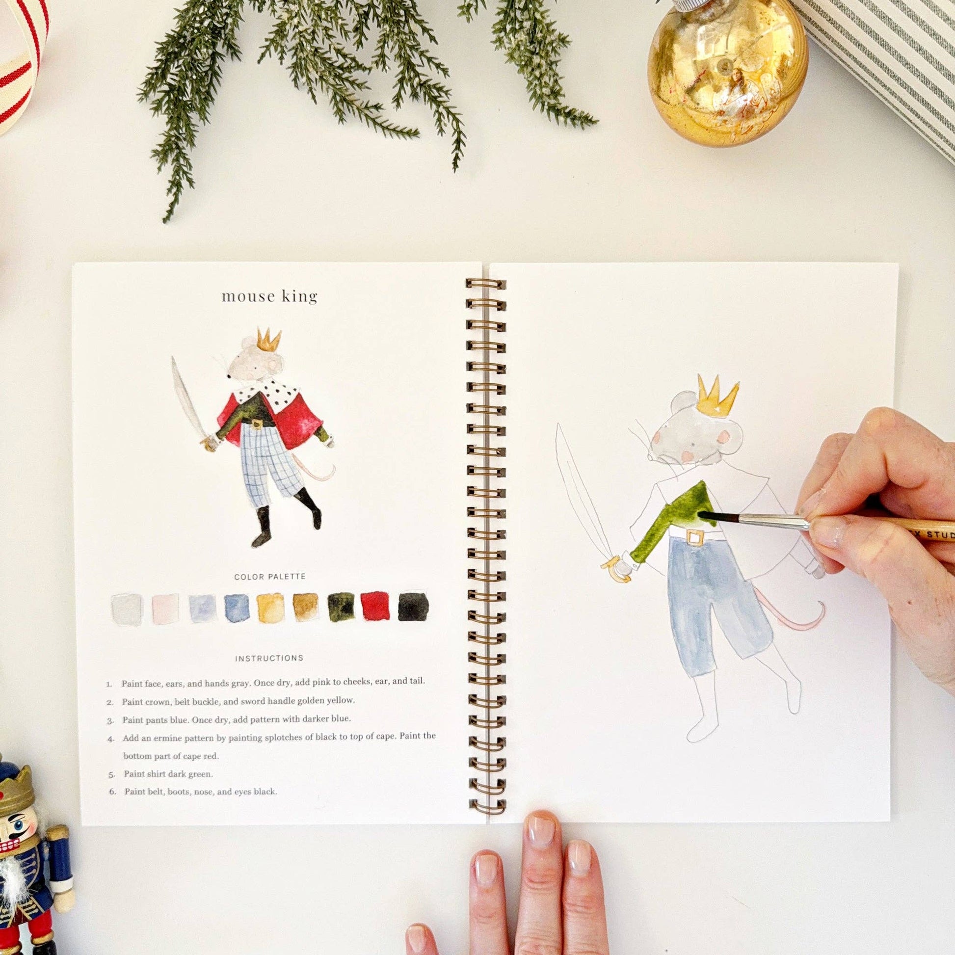 Nutcracker watercolor workbook - Market 12